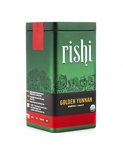 Rishi Tea Organic Golden Yunnan Loose Leaf Tea, 2.29 Ounces Tin
