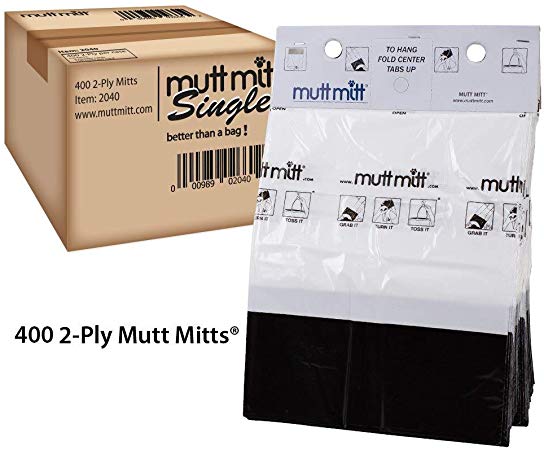 Mutt Mitt 2-ply Pet Waste Bags on Hangable Headers, 400-count