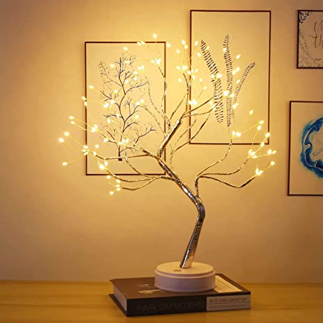 20" Fairy Light Spirit Tree, 108 LED Bonsai Tree Light, Tree Lamp Decorations for Valentines Day Christmas Bedroom Home Room Decor