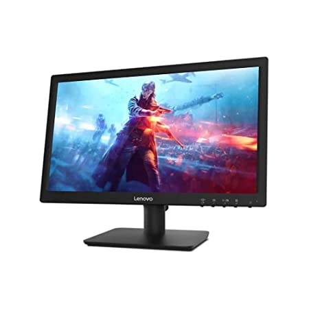 Lenovo 18.5-inch HD Monitor, TN Panel, (5ms Response time - 200 Nits Brightness – HDMI and VGA Port - HDMI Cable Included - 72% Color Gamut - TUV Blue Light Certification), LED Backlit