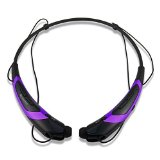 Rymemo Universal Wireless Bluetooth 41 Music Stereo Sport Neckband Style Headset for iPhone Samsung PurpleBlack