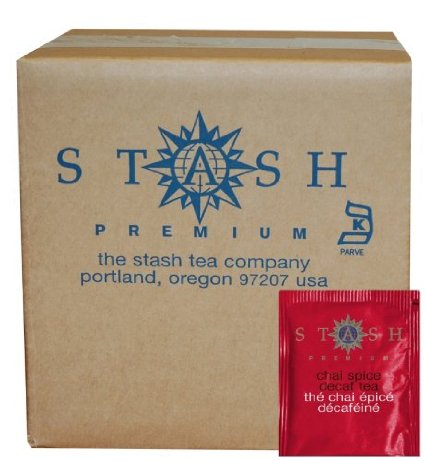 Stash Tea Decaf Chai Spice Black Tea, 100 Count Box of Tea Bags in Foil