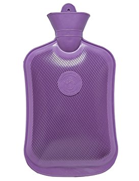 HomeIdeas 2 Liter Full Size Natural Rubber Multifunctional Safe Hot Water Bottle(Purple)