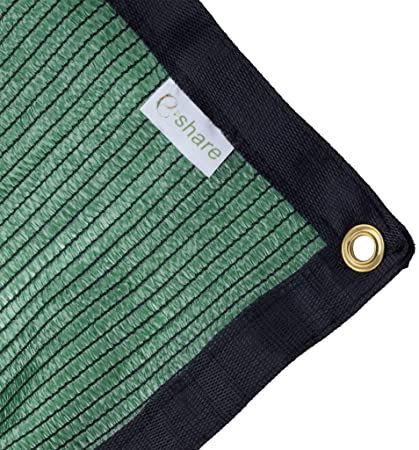 e.share 70% Green Shade Cloth Taped Edge with Grommets 12 ft X 12 ft