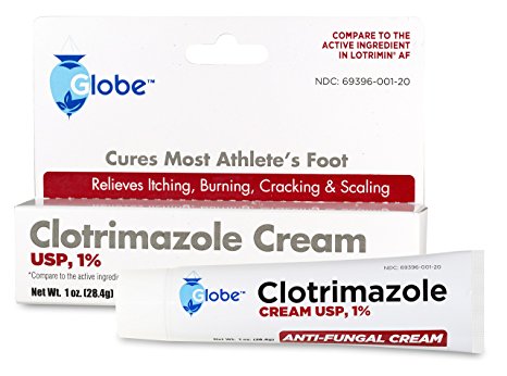 Clotrimazole Antifungal Cream 1% USP 1 Oz, Compare to Lotrimin Active Ingredient (1 Tube/Pack)