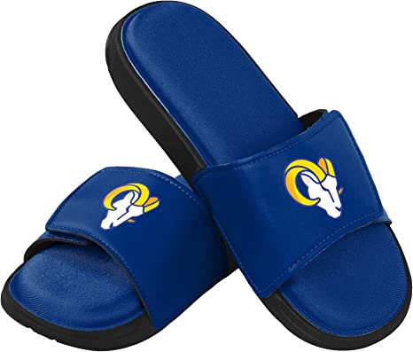 FOCO Mens NFL Team Logo Sport Shower Foam Slide Flip Flop Sandals