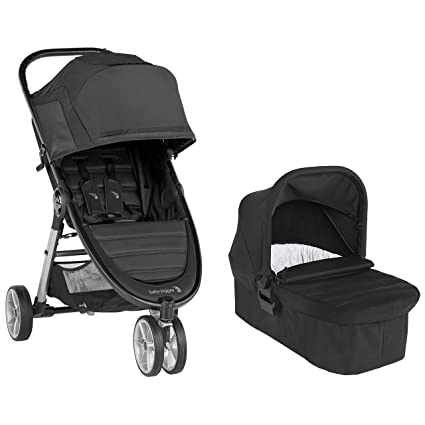 Baby Jogger City Mini 2 Stroller - 2019 | Compact, Lightweight Stroller | Quick Fold Baby Stroller, Jet with Baby Jogger Bassinet, Jet