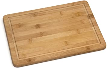 Lipper International 8817 Bamboo Kitchen Cutting and Serving Board with Non-Slip Cork Backing, Medium, 13-3/4" x 9-3/4" x 5/8"