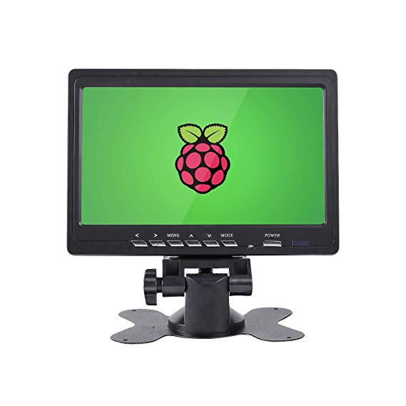 SunFounder 7 Inch Monitor HDMI - 1024x600 HD IPS LCD Screen Display AV VGA Input Built in Speaker for Raspberry Pi 3 Model B  3B 2B B  A  Zero CCTV Computer PC DVR Car