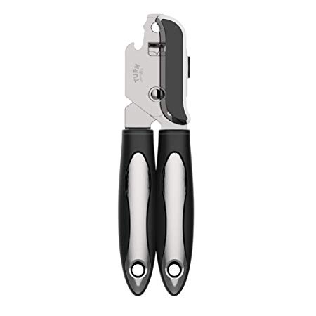 Tonicstar Heavy Duty Manual Portable Can Opener Stainless Steel Blades and Plastic Knob Anti-slip Handles for Bottle and Can