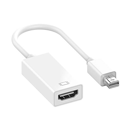 DP to HDMI, TopElek Thunderbolt to HDMI Cable Adapter, Mini Displayport Adapter for Apple Mac to hdmi Audio Video HDTV Converter, for Macbook Air, iMac, Mac Mini, Microsoft Surface Pro/Pro2/Pro 3/Pro4