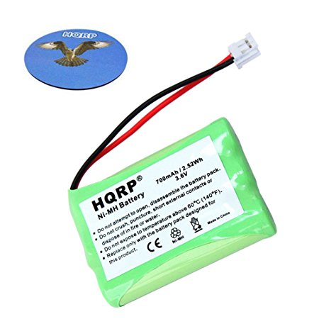 HQRP Phone Battery for AT&T / Lucent E5911, E5912B, E5913B, E5914, E5914B, E5917 Cordless Telephone plus Coaster