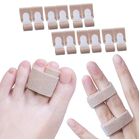 Sumifun Finger Splint Wraps 12 Pack Finger Protectors Buddy Tape Finger Straps for Treating/Taping a Jammed Finger, Sprained Knuckle, Swollen or Dislocated Joint for Womens