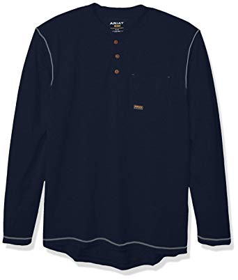 ARIAT Men's Rebar Pocket Long Sleeve Henley Shirt