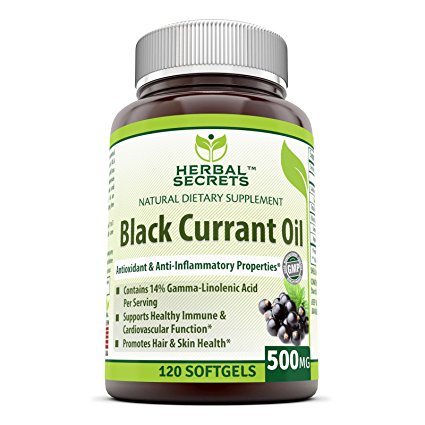 Herbal Secrets Black Currant Oil 500 Mg 120 Softgels