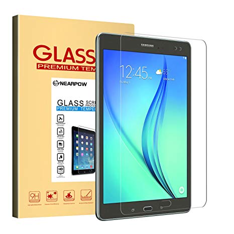 Nearpow Samsung Galaxy Tab A 9.7 Screen Protector 9.7 Inch, Tempered Glass Screen Protector with [9H Hardness] [2.5D Round Edge] [Crystal Clear] [Easy Bubble-Free Installation] [Scratch Resist]