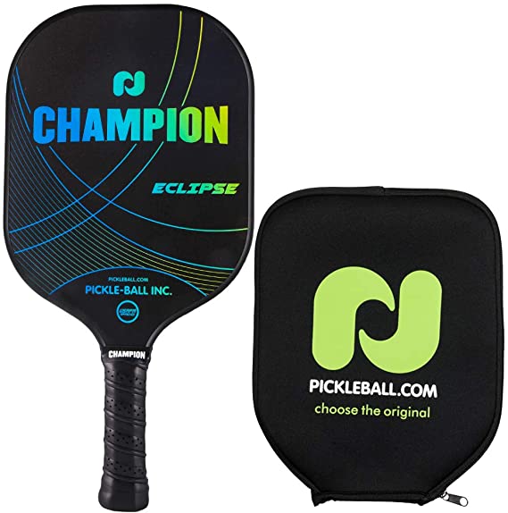 Champion Eclipse Graphite Pickleball Paddle | Polymer Honeycomb Core, Graphite Hybrid Composite Face | Lightweight | Paddle Cover Included