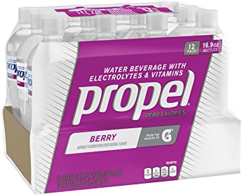 Propel, Berry, Zero Calorie Sports Drinking Water with Antioxidant Vitamins C & E, 16.9 Ounce Bottles (Pack of 12)