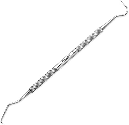 Candure Dental Pick Stainless Steel - Double Ended Dental Scraper for Teeth Cleaning Hygiene Tool for Tartar and Plaque Remover, Teeth Cleaning at Home for Adults and Pets