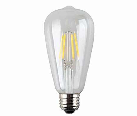Eurus Home 4W Dimmable Antique LED Filament BulbE26 ST64 Base Lamp2700K Warm Color 400LM40W Incandescent Bulb Equivalent