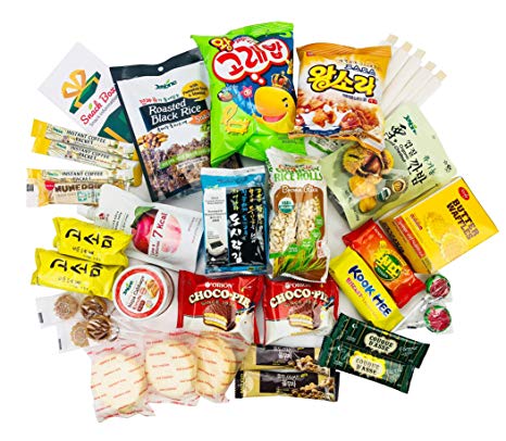 Jayone Korean Snack Box Variety Assortment of Japanese Candy, Korean Snacks and More! | College Care Package | Gift Care Package (35 Count)