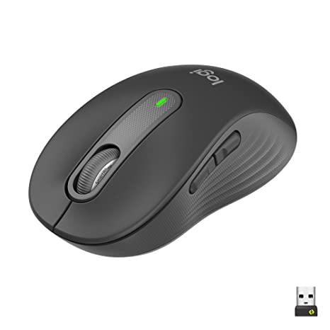 Logitech Signature M650 Wireless Mouse - for Small to Medium Sized Hands, 2-Year Battery, Silent Clicks, Customisable Side Buttons, Bluetooth -Graphite