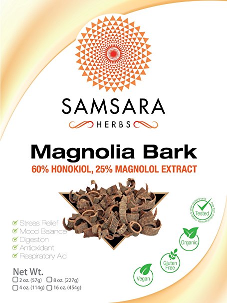 Magnolia Bark Extract Powder (4oz/114g) 60% Honokiol, 25% Magnolol