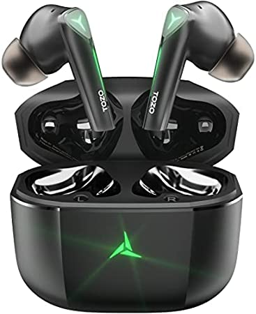 TOZO G1 Wireless Earbuds Bluetooth Gaming Headphones with Microphone High Sensitivity Headset with Game/Music Mode Breathing Light and 45ms Ultra Low-Latency Specially Designed for Gaming, Black