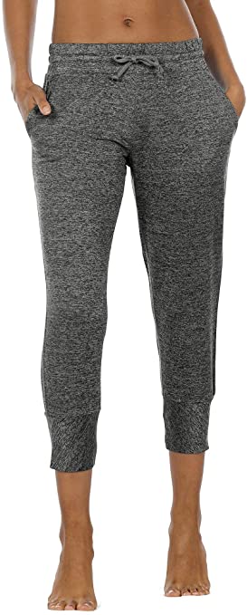 icyzone Women's Active Joggers Sweatpants - Athletic Yoga Lounge Capris with Pockets