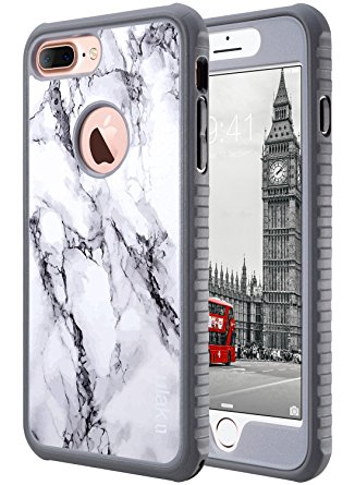 iPhone 7 Plus Case, Marble iPhone 7 Plus Case, ULAK Slim Shockproof Flexible TPU Bumper Durable Anti-Slip Lightweight Front and Back Hard Protective Safe Grip Cover for Apple iPhone 7 Plus 5.5 inch