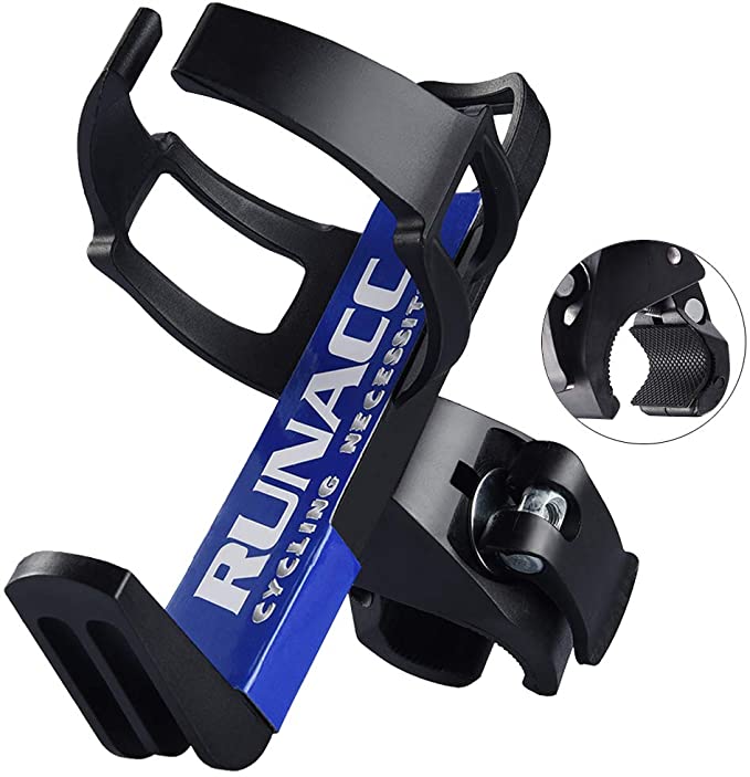 RUNACC Bicycle Bottle Holder – For More Secure Hold, Frame 360 Degree Swivel for MTB, BMX, Road and Street Bicycles, Unisex