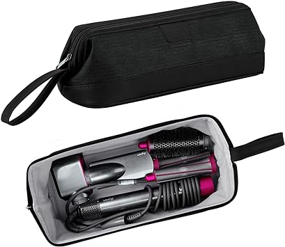 BUBM Portable Travel Storage Bag Carrying Case Compatible with Dyson Supersonic Hair Dryer/Dyson Airwrap Styler/Dyson Corrale Hair Straightener/Shark Flexstyle Air Styling & Drying System,Black
