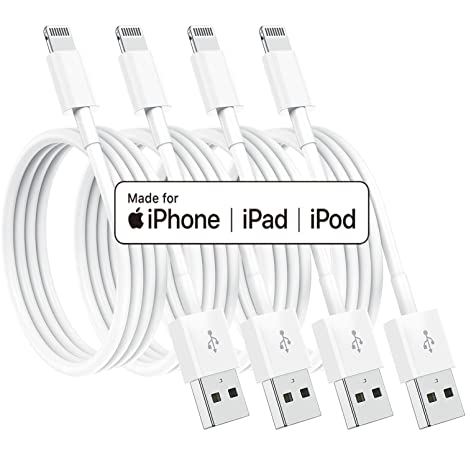 4 Pack [Apple MFi Certified] Apple Charging Cables 3ft, iPhone Chargers Lightning Cable 3 Foot, Fast iPhone Charging Cord for iPhone 12/11/11Pro/11Max/ X/XS/XR/XS Max/8/7, ipad
