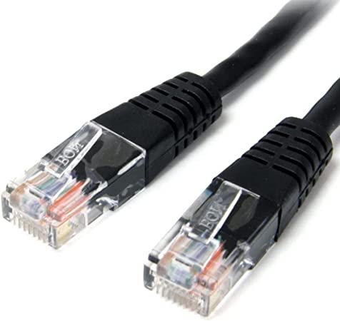 StarTech.com Cat5e Ethernet Cable - 6 ft - Black - Patch Cable - Molded Cat5e Cable - Short Network Cable - Ethernet Cord - Cat 5e Cable - 6ft (M45PATCH6BK)