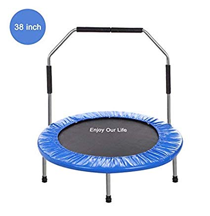 YOLEO Multiple Size and Color Mini Trampoline/Fitness Rebounder for Adult and Kids Ideal for Indoor or Outdoor - 36/38 Inch Available, 100KG Max