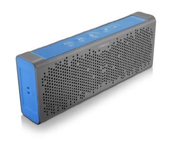 iNACU® NFC enabled easy Pairing Wireless Waterproof IPX5 Portable Bluetooth Speaker 5Wx2 18 cores HiFi Aluminum Durable Uni-Body 1800mAh 8-12 Hrs Hands free call with echo cancellation (BLUE)