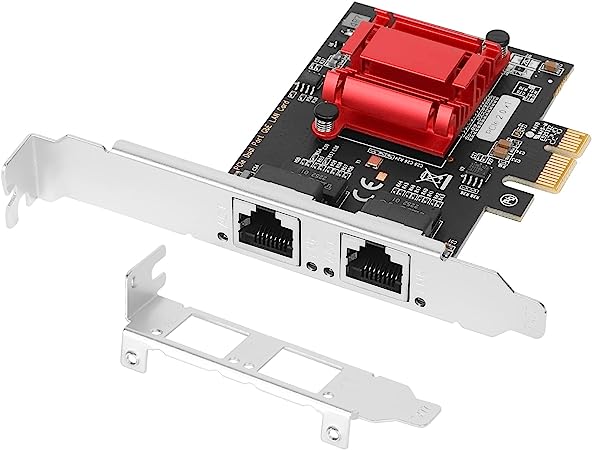 Gigabit Dual RJ45 1Gb Network Card Compare to Intel E1G42ET with Intel 82575/82576, PCI Express 2.1 X1, Two Ports LAN Ethernet Adapter (NIC) Support PXE for Windows/Windows Server/Linux/Freebsd/DOS