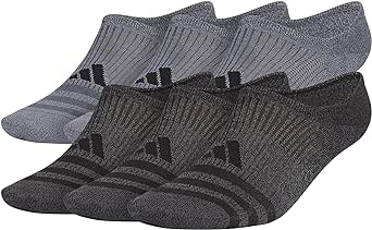 adidas Men's Superlite 3.0 Super No Show Socks (6-Pair) Ultra Low-Profile, Arch Compression for Secure Fit