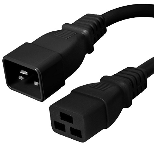 C20 to C19 Power Cord - 10 Foot, 20A/250V, 12/3 AWG, IEC 60320 - Iron Box Part # IBX-4925-10