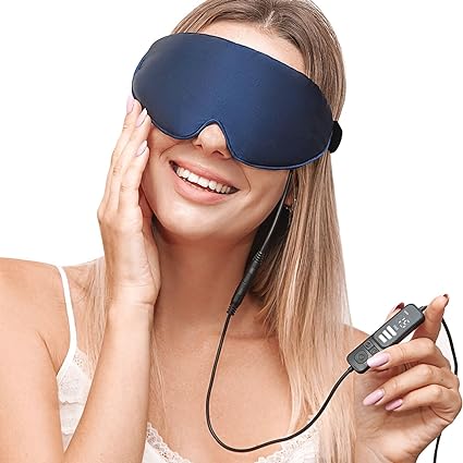 Heated Eye Mask, USB Heated Eye Mask with Temperature and Timer Control for Dry Eyes, Puffy Eyes & Dark Circles and More