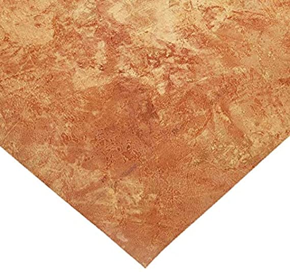 Norwall FT23498 Sand & Red Faux Pre-Pasted Wallpaper, Burnt Orange