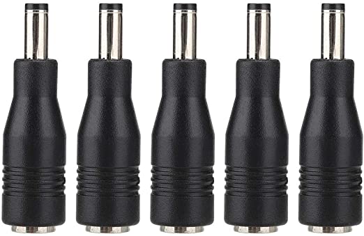 5Pcs DC Power Plug Adapter, 5.5mm / 2.5mm to 7.4mm / 5.0mm Female to Male Power Socket Universal DC Connector for Dell for Lenovo for HP for Asus
