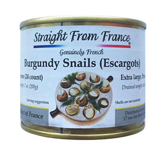 Straight from France Extra large French Helix Pomatia Wild Burgundy Canned Escargots Snails (2 Dozens)