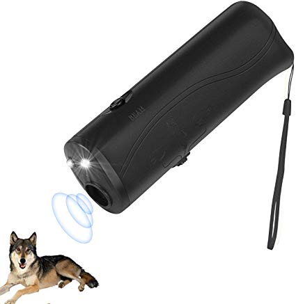 Uuzzii Anti Barking Stop Bark Handheld 3 in 1 Pet LED Ultrasonic Dog Repeller and Trainer Device - Dog Deterrent/Training Tool/Stop Barking