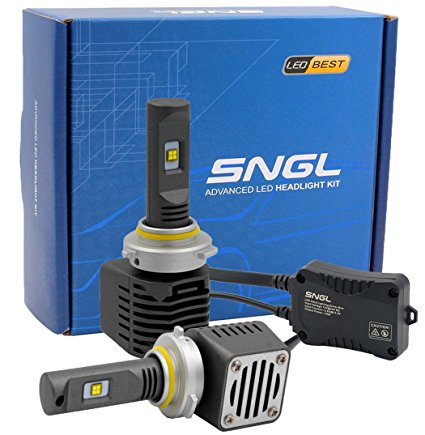 SNGL Advanced LED Headlight Kit - Adjustable-Beam Bulbs- 9005 ( HB3 , 9145,H10 ) - 80w 8,400Lm - 6000K Bright White - 2 Yr Warranty