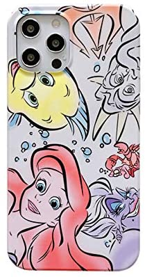 Slim Fit Soft TPU Smooth Case for Apple iPhone 13 Pro Max iPhone13 ProMax Ariel The Little Mermaid Fish Princess Disney Disneyland Cartoon Anime Ursula Sebstian Flounder Cute Lovely Kids Girls