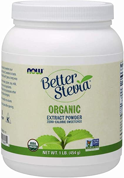 NOW Foods Organic Better Stevia Extract Powder, 16-Ounce