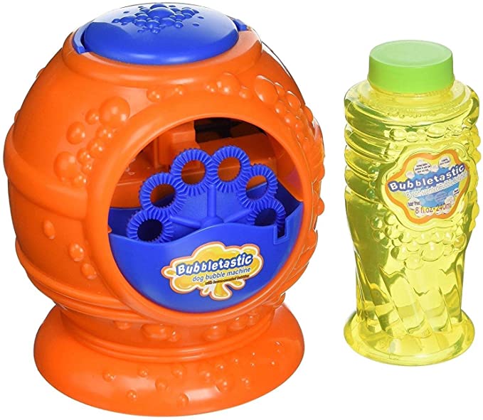 Bubbletastic Bacon Bubble Machine for Dogs and Kids - with Free 8oz. Bottle of Bacon Bubbles!