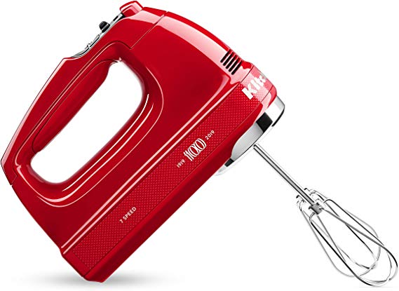 KitchenAid KHM7210QHSD 100 Year Limited Edition Queen of Hearts Hand Mixer, 7 Speed, Passion Red