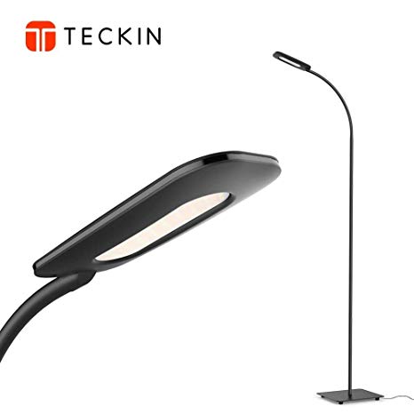 Floor Lamp, LED Floor Light, TECKIN Reading Standing Lamp Dimmable for Living Room Bedroom, Long Lifespan High Lumens,Touch Control Floor Light, 3 Color Temperatures, 4 Level Brightness